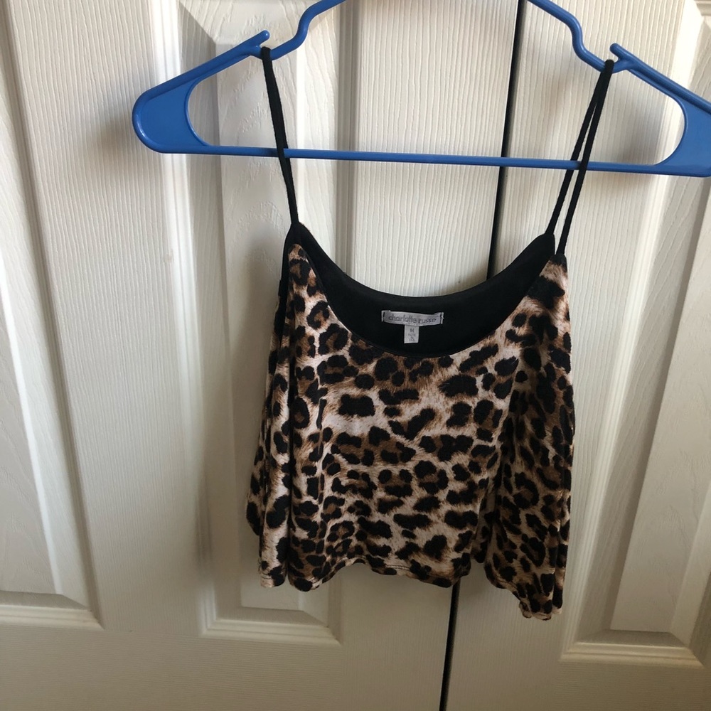 Leopard crop tank
